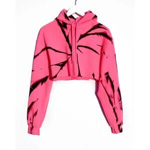 Myrrhe Hot Pink Cropped Hoodie